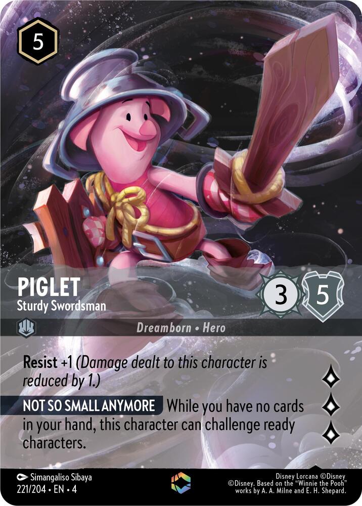 Enchanted Piglet - Sturdy Swordsman 221/204 Lorcana Ursula’s Return