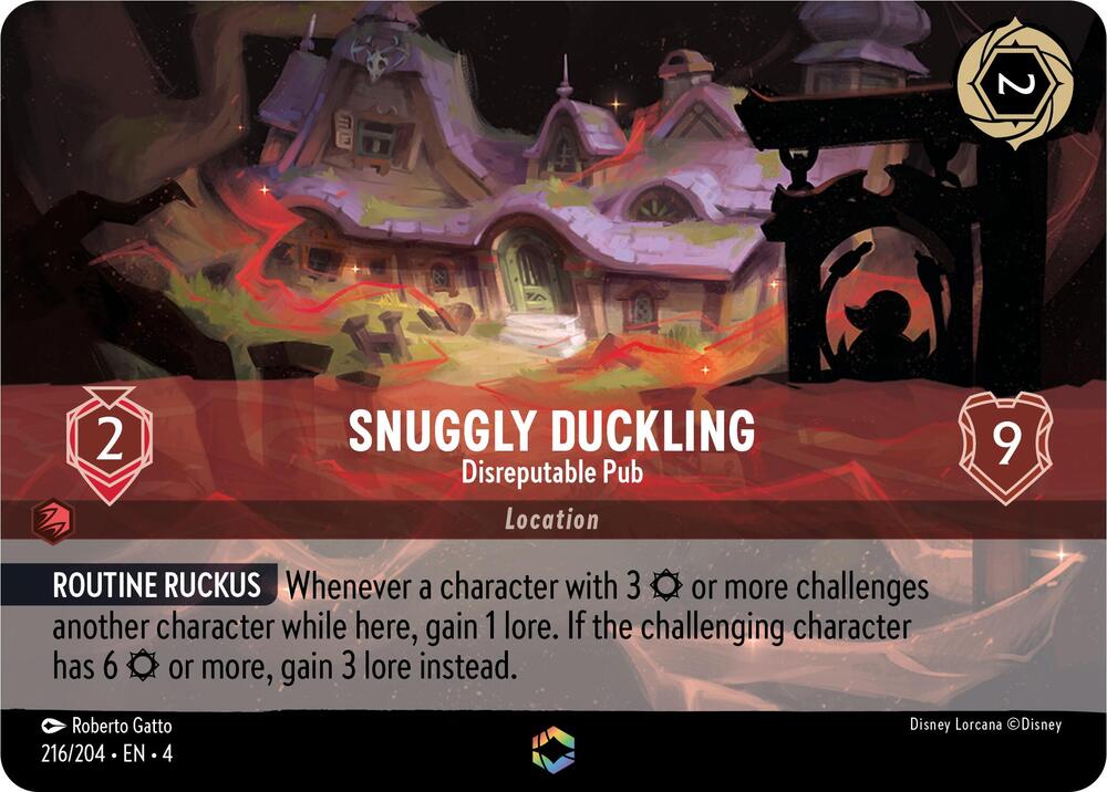 Enchanted Snuggly Duckling - Disreputable Pub Lorcana Ursula's Return 216/204