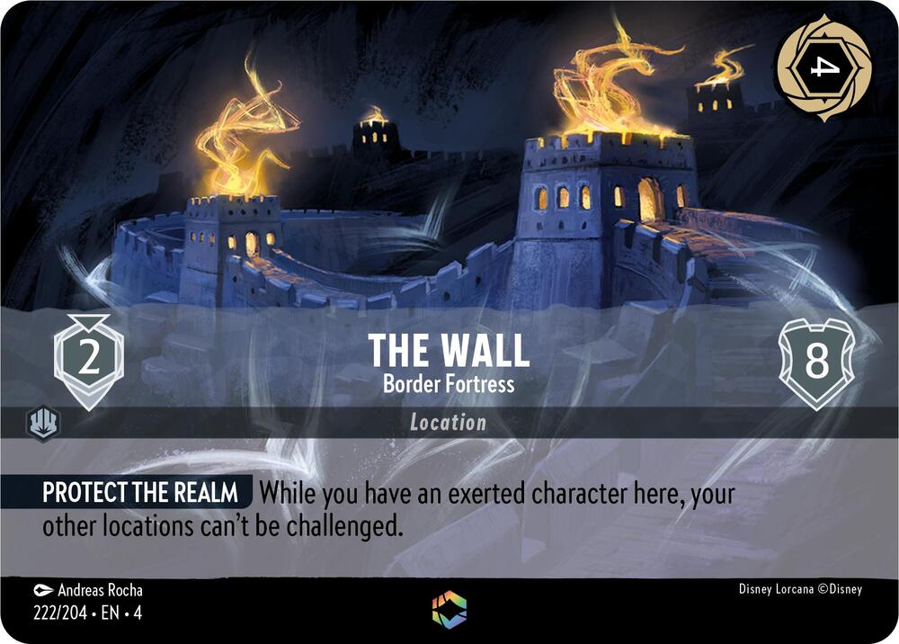 Enchanted The Wall - Border Fortress Lorcana Ursula's Return 222/204